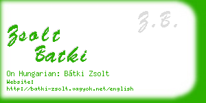 zsolt batki business card