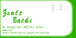 zsolt batki business card